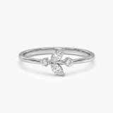 Marquise Diamond Leaf Ring