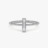 Baguette Diamond Bar Ring