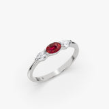 Gold Oval Ruby Ring