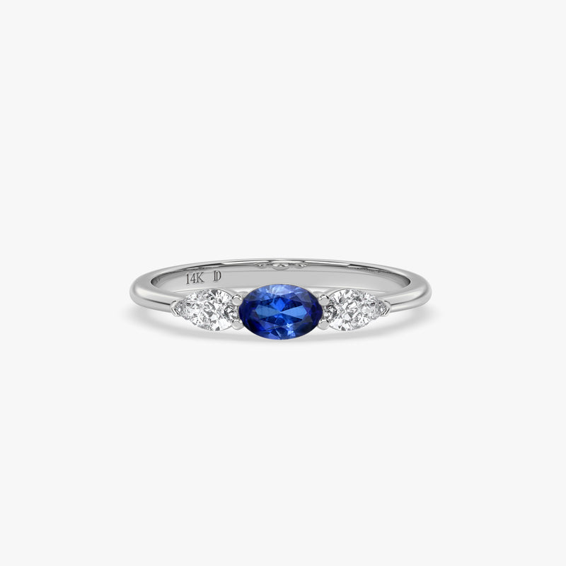 Gold Oval Sapphire Ring