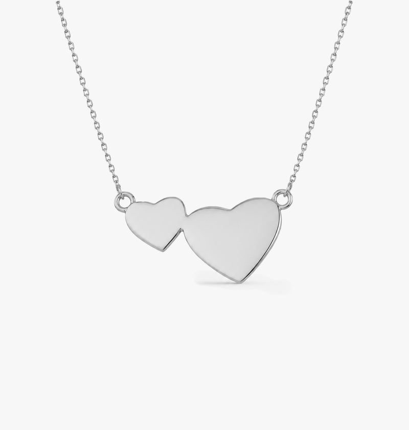 Double Heart Necklace in Gold
