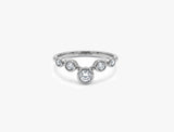 Five Stone Bezel Diamond Ring in Gold