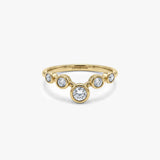 Five Stone Bezel Diamond Ring in Gold