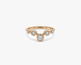 Five Stone Bezel Diamond Ring in Gold