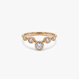 Five Stone Bezel Diamond Ring in Gold