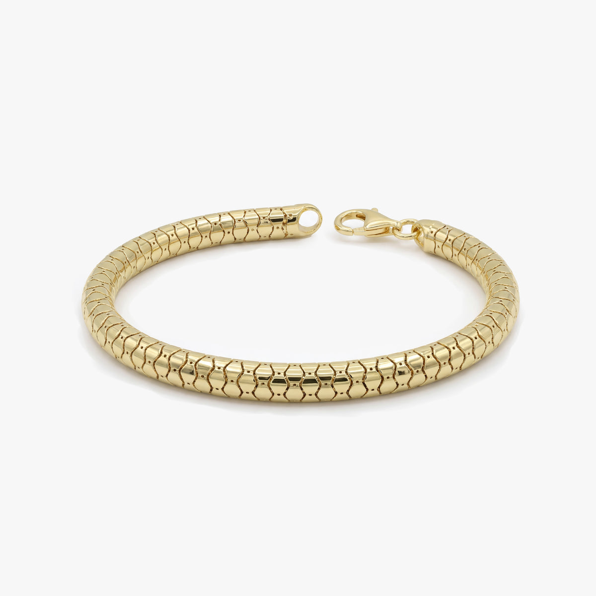 Gold Textured Snake Bracelet