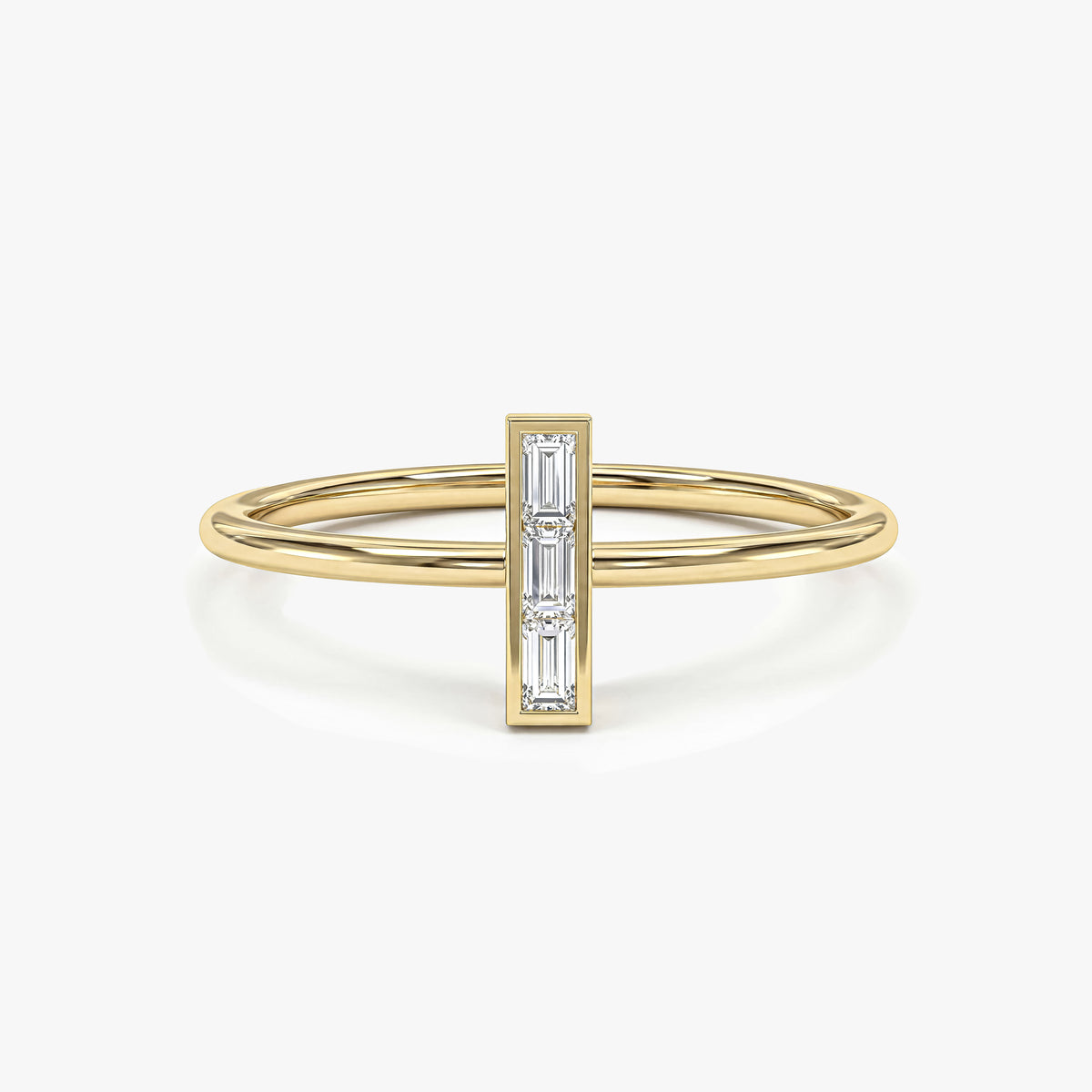 Baguette Diamond Bar Ring