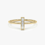 Baguette Diamond Bar Ring