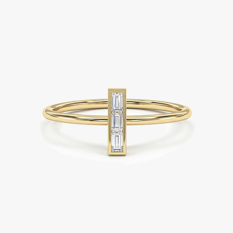 Baguette Diamond Bar Ring
