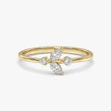Marquise Diamond Leaf Ring