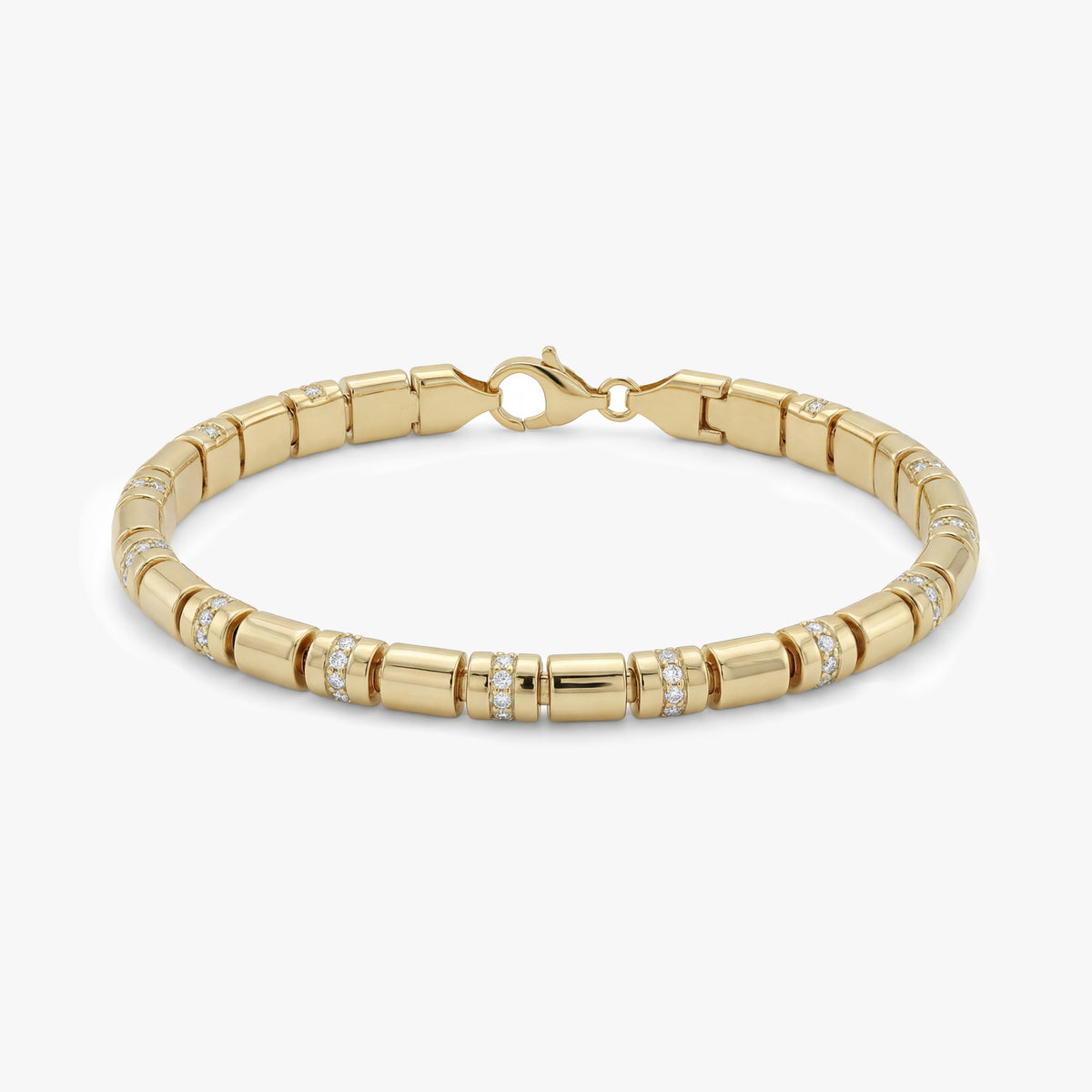 Solid Gold Bracelet with Diamond