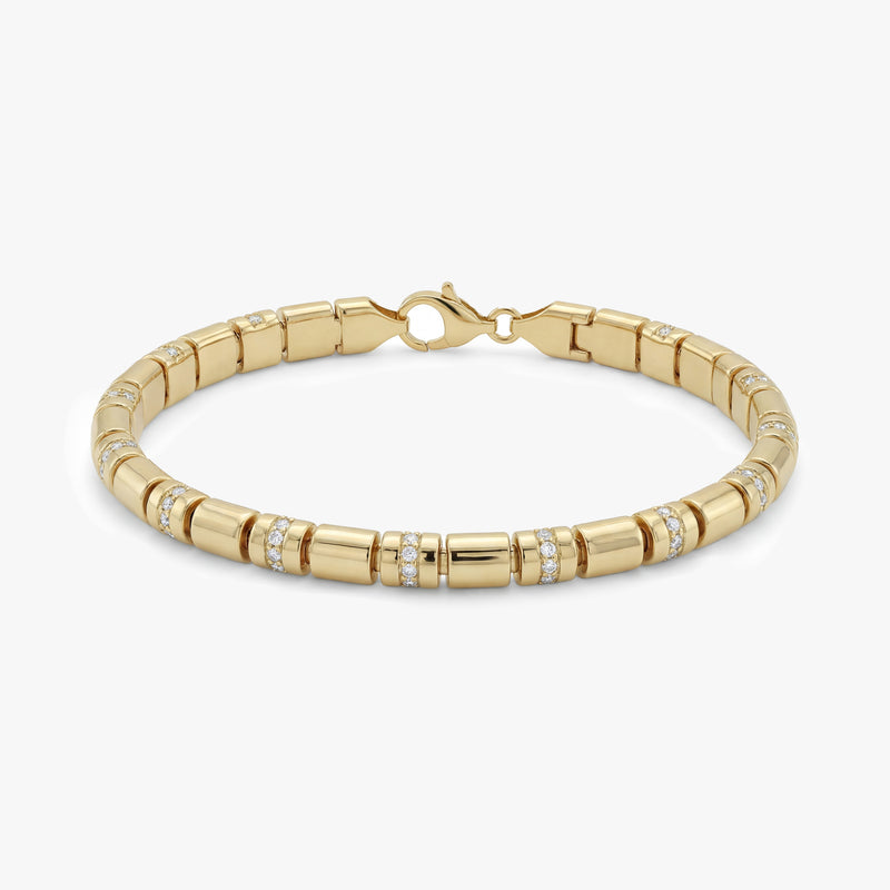 Solid Gold Bracelet with Diamond