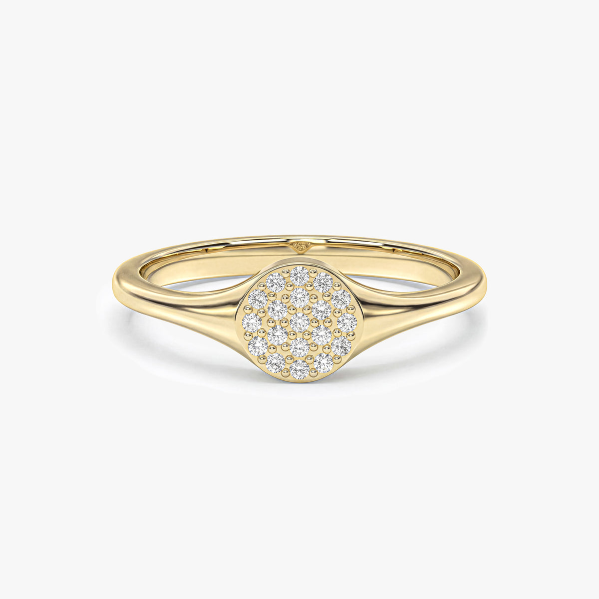 Diamond Cluster Signet Ring