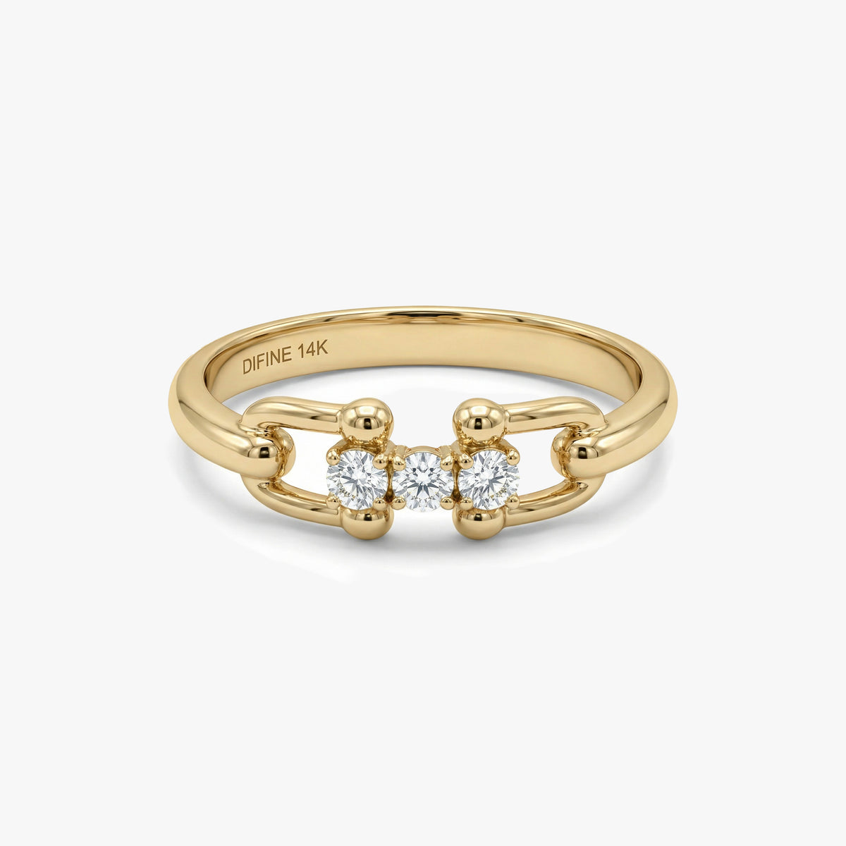 Gold Chain Diamond Ring