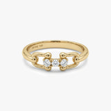 Gold Chain Diamond Ring