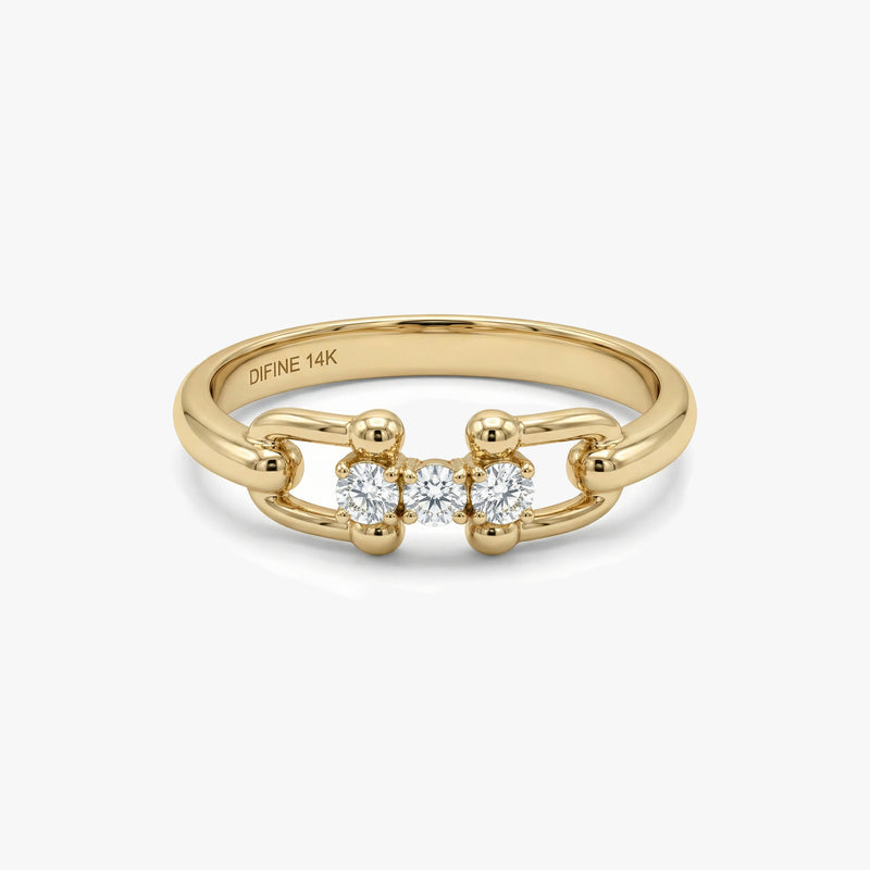 Gold Chain Diamond Ring