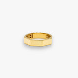 Gold Hexagon Band Ring
