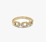 Gold Diamond Chain Ring