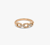 Gold Diamond Chain Ring