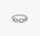 Gold Diamond Chain Ring